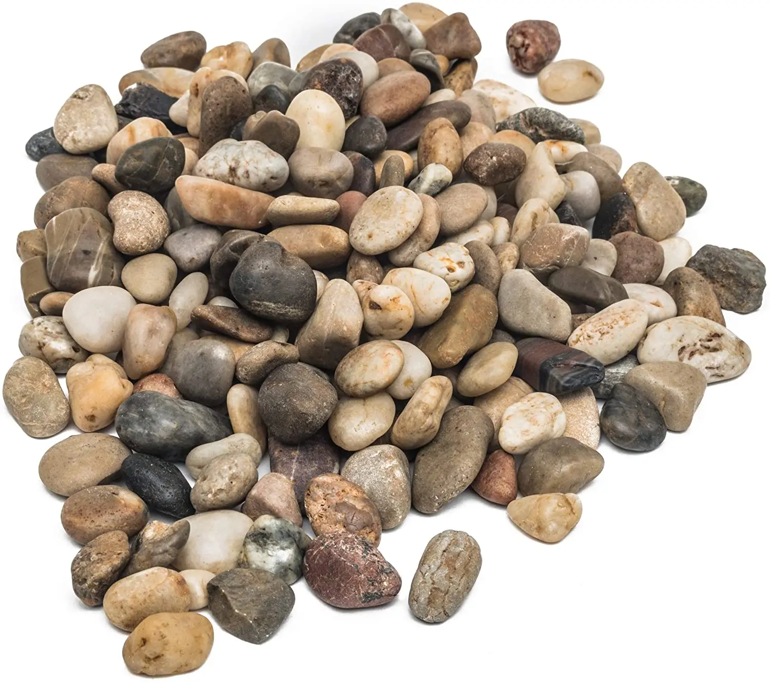 PEBBLES for Decoration MIXED Color MIX Color River Stone 100 Natural Sale Black Bag Traditional Style Time Surface Packing Woven