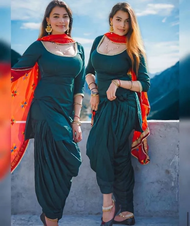 PUNJABI Full PATIYALA SUIT with HANDWORK DUPATTA Heavy Embroidered WEDDING ATTIRE Festive Season ladies wear WHOLESALE