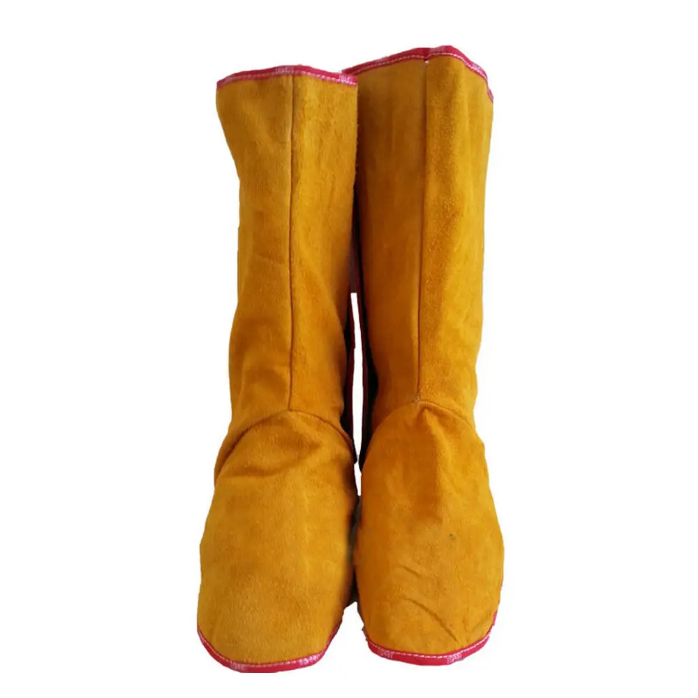 cow split Leather heat resistant leg guard /cow Leather welding tools equipment welding spat/industrial Leg Guard