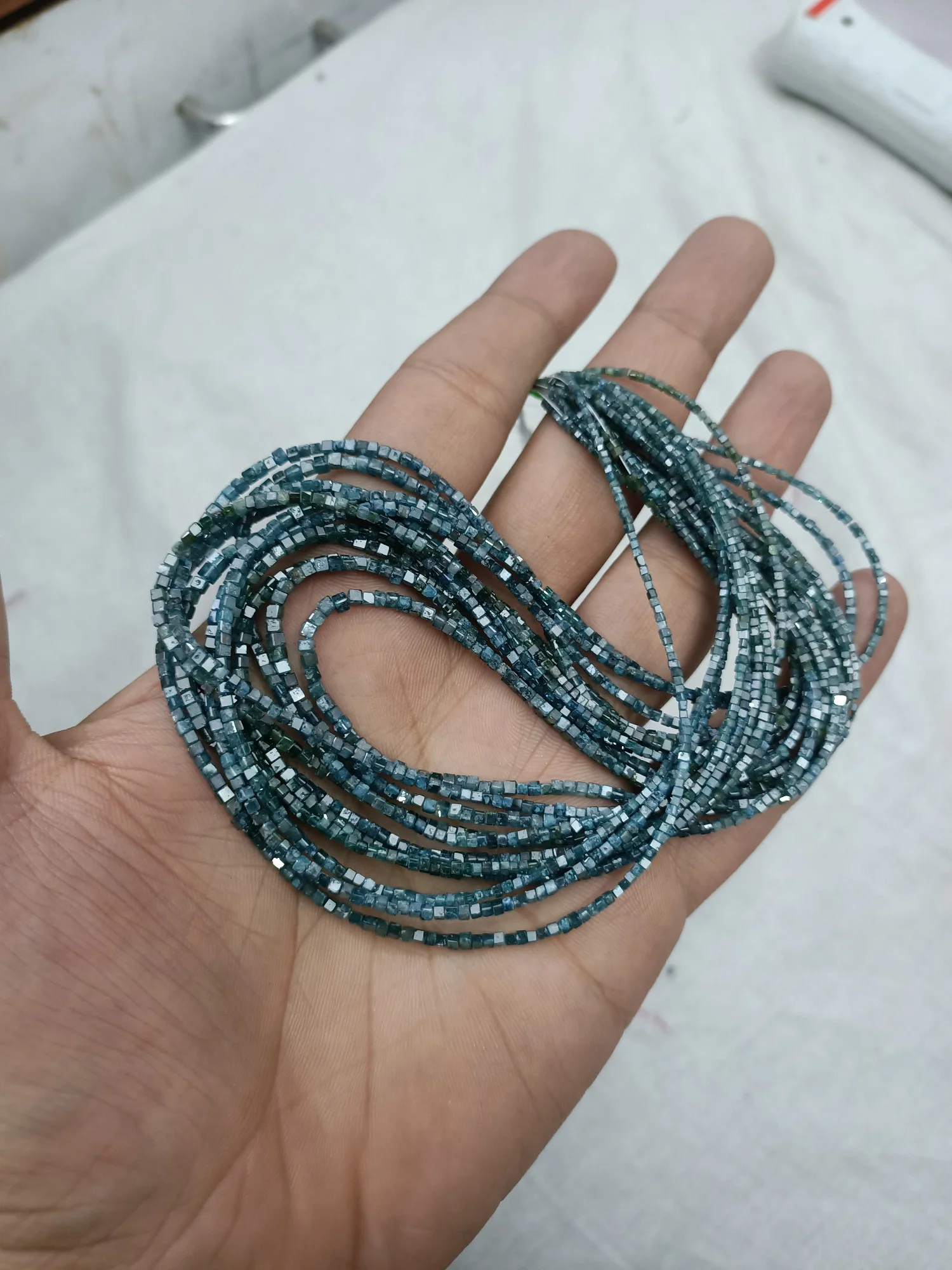 Natural Black Diamond Smooth Plane Beads Box Shape Top Quality Wholesaler prices