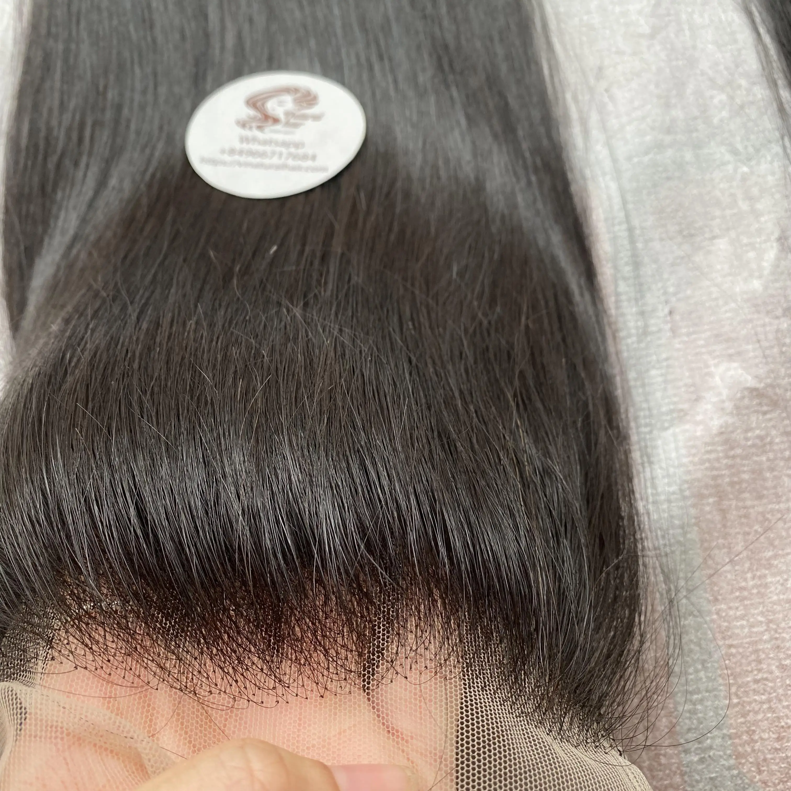 Hot Selling braiding hair Lace closure remy black color HD lace bone straight  Factory from Vietnam