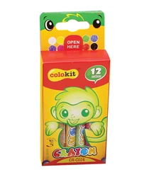Drawing High Quality Good Price Wholesale Set Colorful Cheap Kids Art School Supplies 12 Colors CR-C024 Wax Crayons