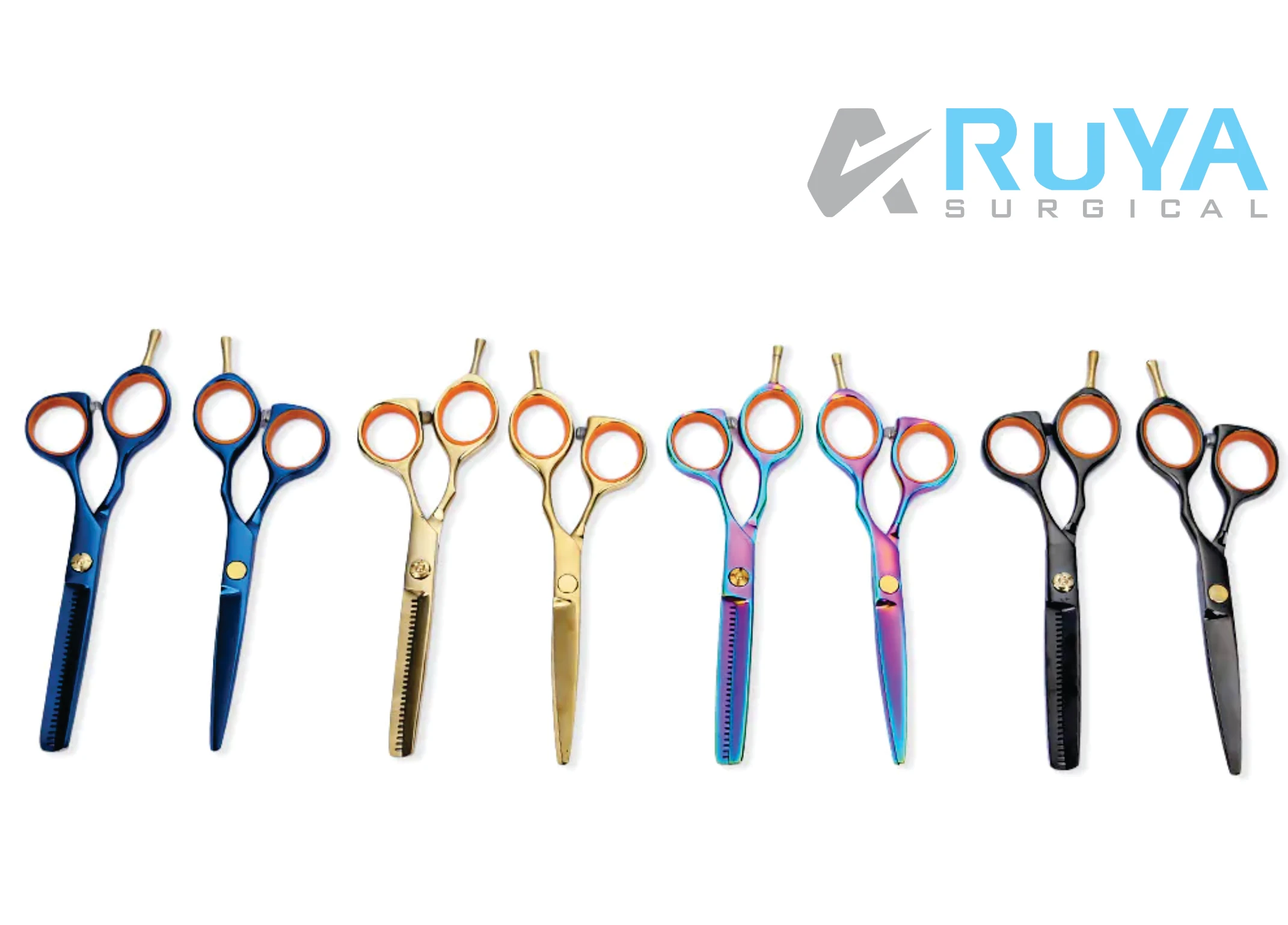 Blue Hairdressing Thinning Shears Scissors 440c Barber Hair Cutting Scissors J2 Steel Scissors 7 Inch Barber ProfessionalSsissor