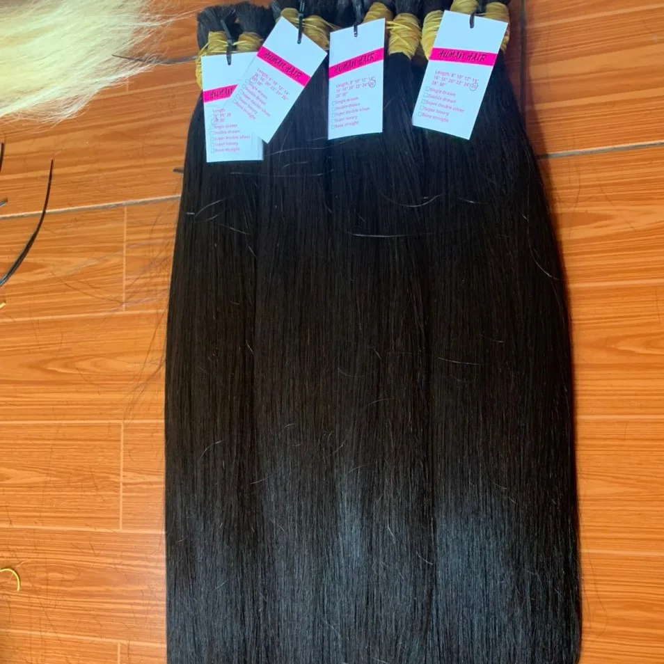 Легко отбеливать натуральными прямыми волосами с черной косточкой! 100% натуральные вьетнамские волосы высшего качества