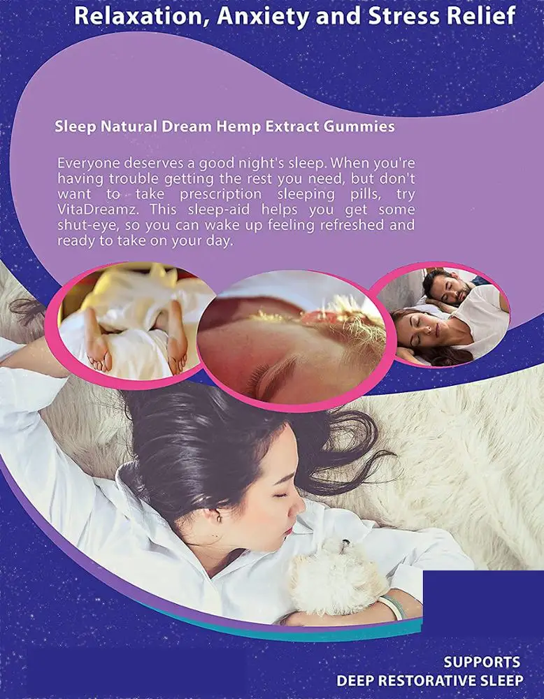 
OEM/ODM Relaxing Stress & Anxiety Relief Effective Mood Support Naturals Hemp Oil Gummies 