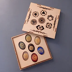 Wholesale Natural Crystal healing stones 7 Chakra Engraved Words Stone Power chakra crystals healing For Fashionable selling