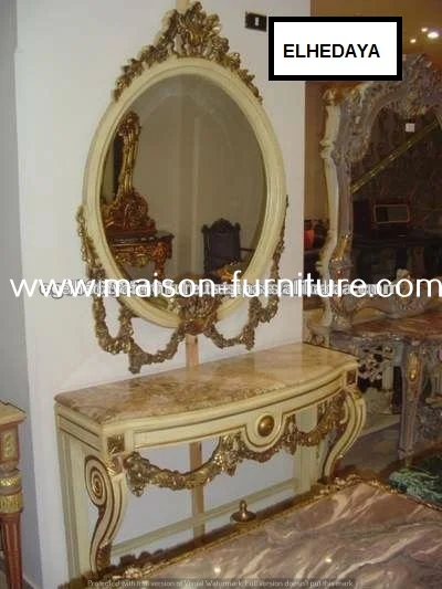 Best choice and best discounts antique french white mirror console antique gold carved console with mirror and marble top