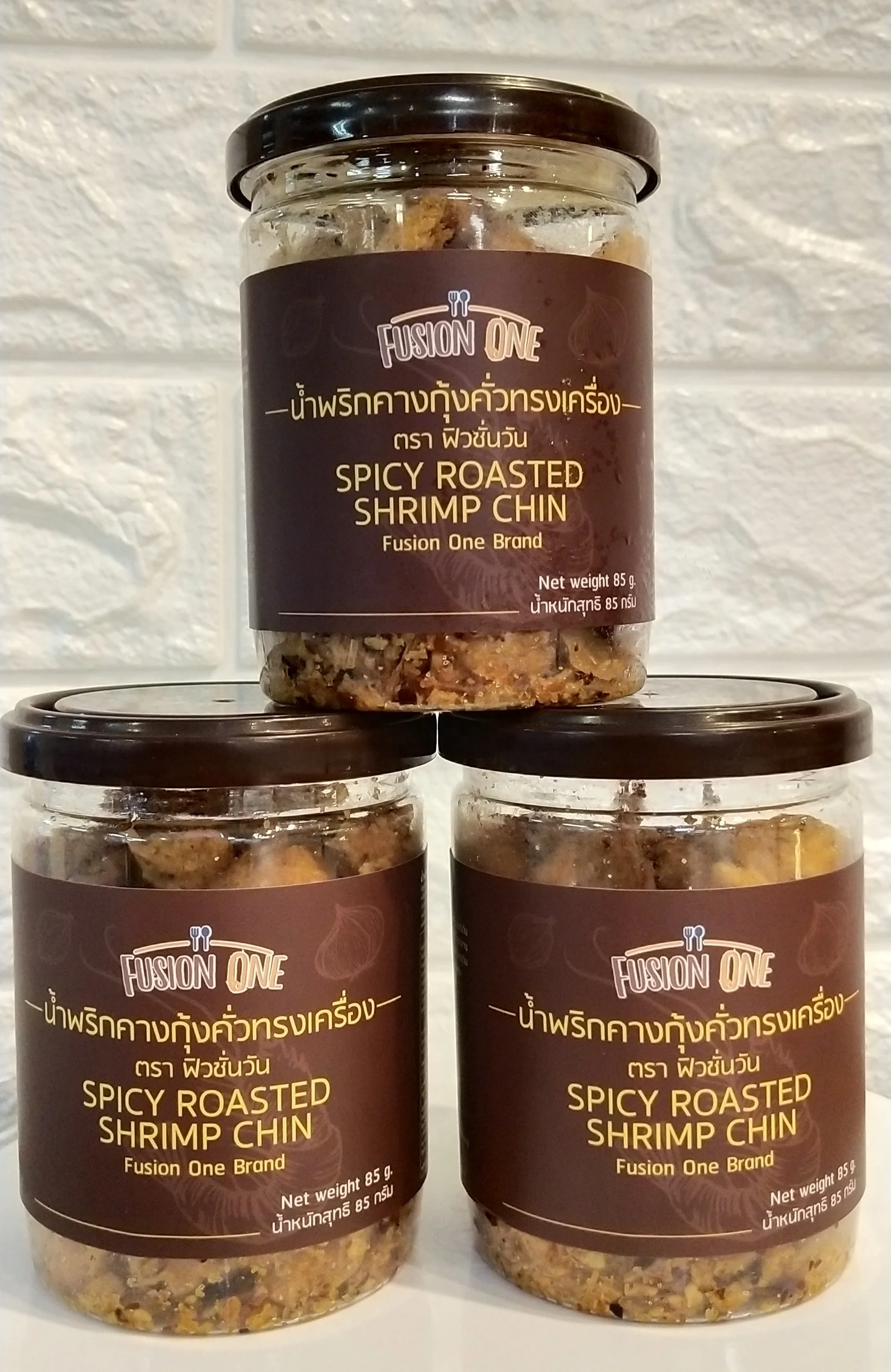 Thai Chili Paste Spicy Roasted Shrimp Chin Original Flavor Fusion One Brand 85g High Calcium & Protein for Quick but Tasty Meal
