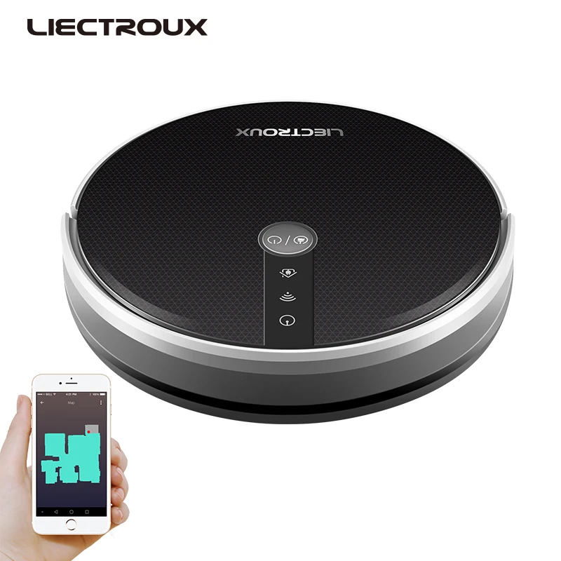 LIECTROUX C30B Wifi Robot Vacuum Cleaner Automatic Cleaning Robot With ELectrocl Water Tank 350ml