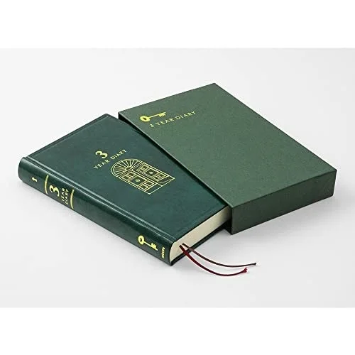 FOR MIDORI STA-1289 3/5 Years Continuous Use Door Series Recycled Leather Diary Notebook Notepad Life Record