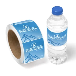 Water Bottle Brand Sticker Custom Label Printing Service Manufacturer