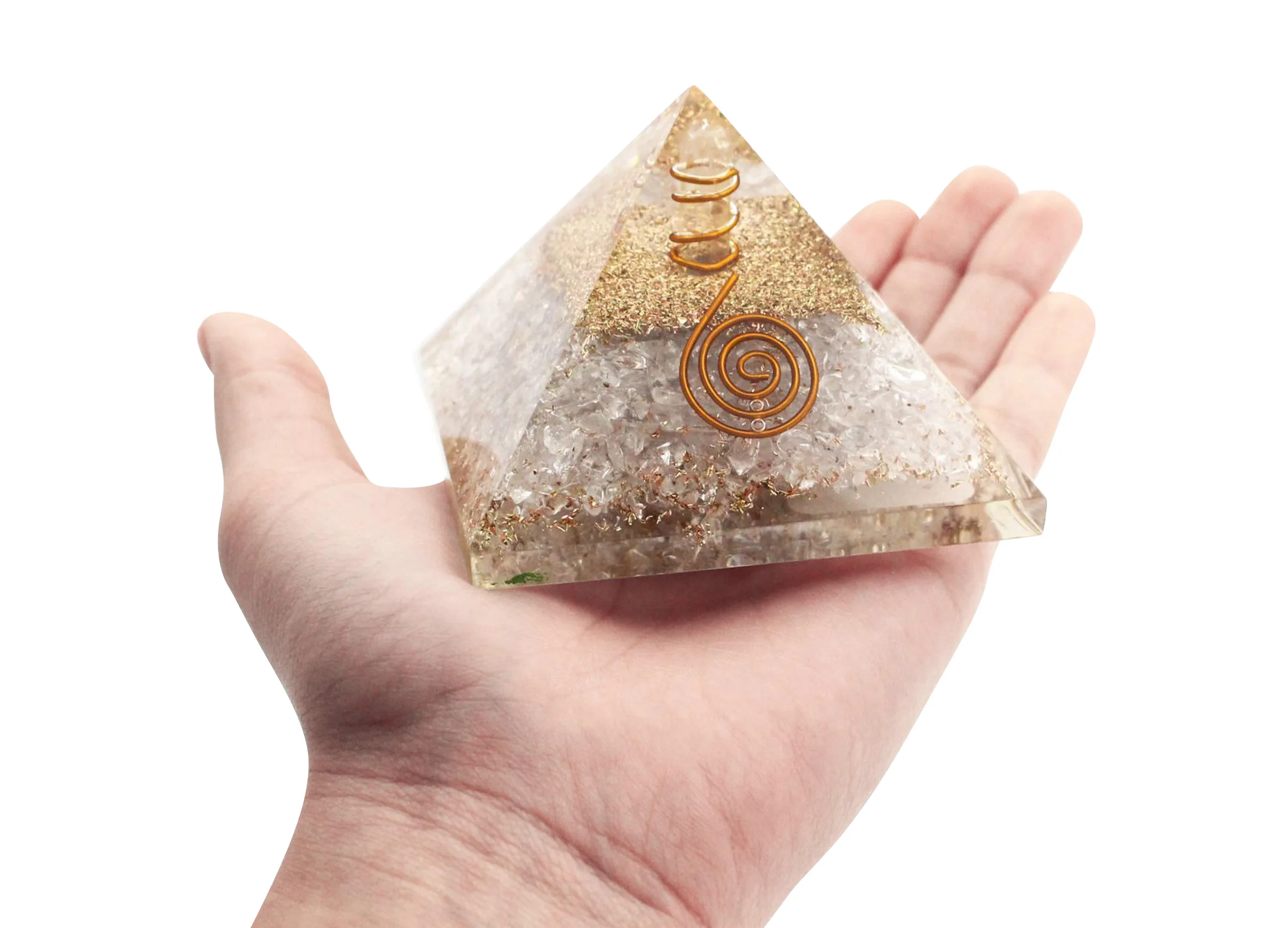 CRYSTAL CLEAR QUARTZ ORGONITE PYRAMID / WHOLESALE CRYSTAL ORGONE PYRAMID / PREMIUM QUALITY ORGONE EMF PROTECTION