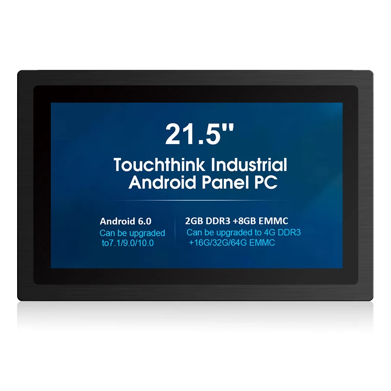 Touchthink 21.5 inch 16:9 1920x1080 resolution capacitive 10 points touch panel pc with rj45 usb lan