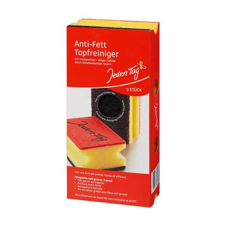 High Quality Private Label Cleaning Brush 3 Anti-grease Pot Cleaner Made in Germany