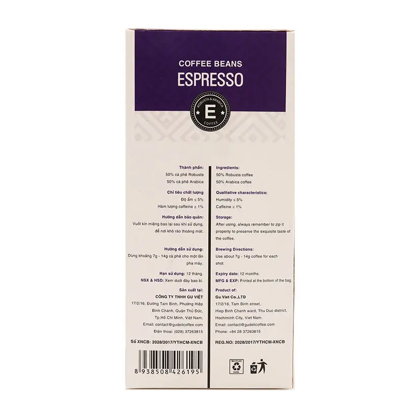 
GUDELI Roasted coffee beans blend 250g GUDELI Vietnam Coffee 