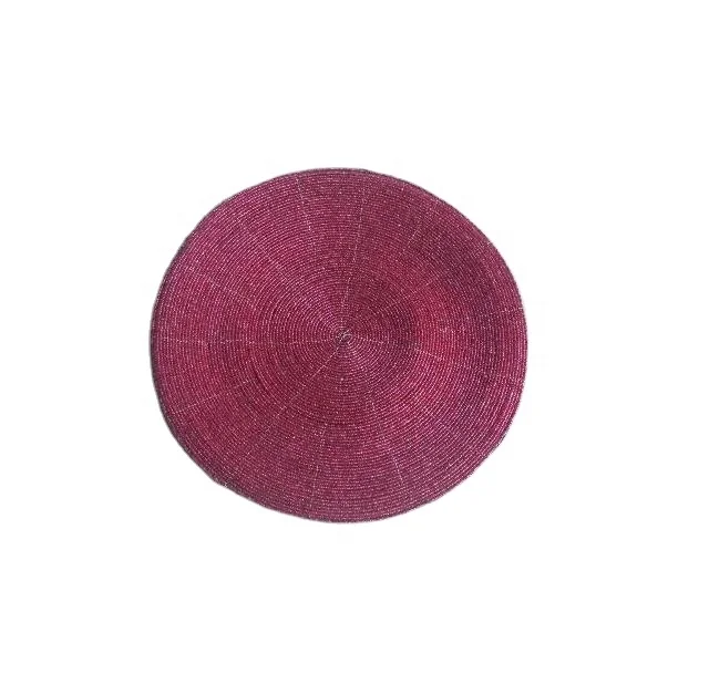 
Purple Glass bead place mats and coasters with different colours and patterns 