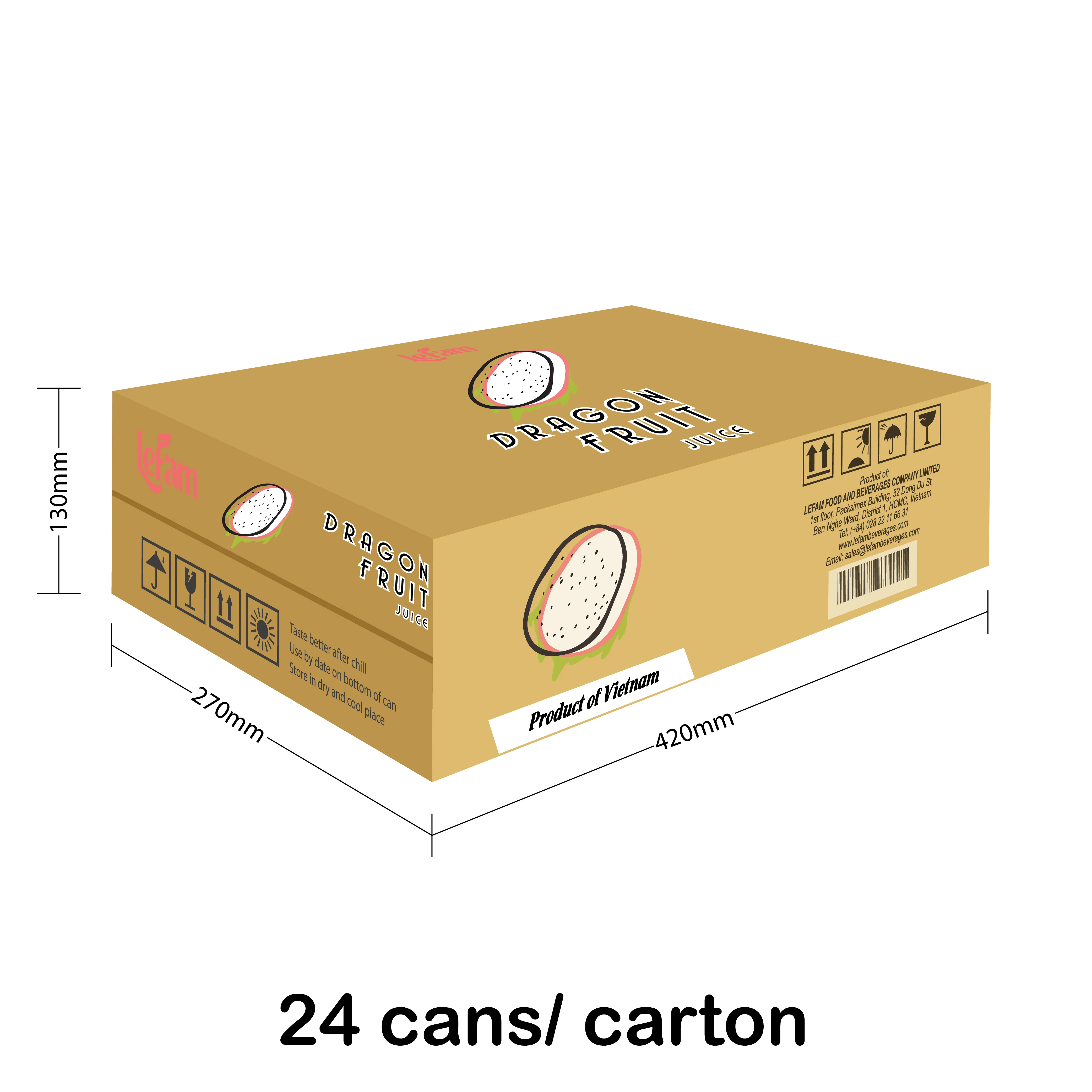 Fresh Fruity Green Grape Juice with pulp 330ml Can Natura New Design Custom Lefam Beverages Vietnam