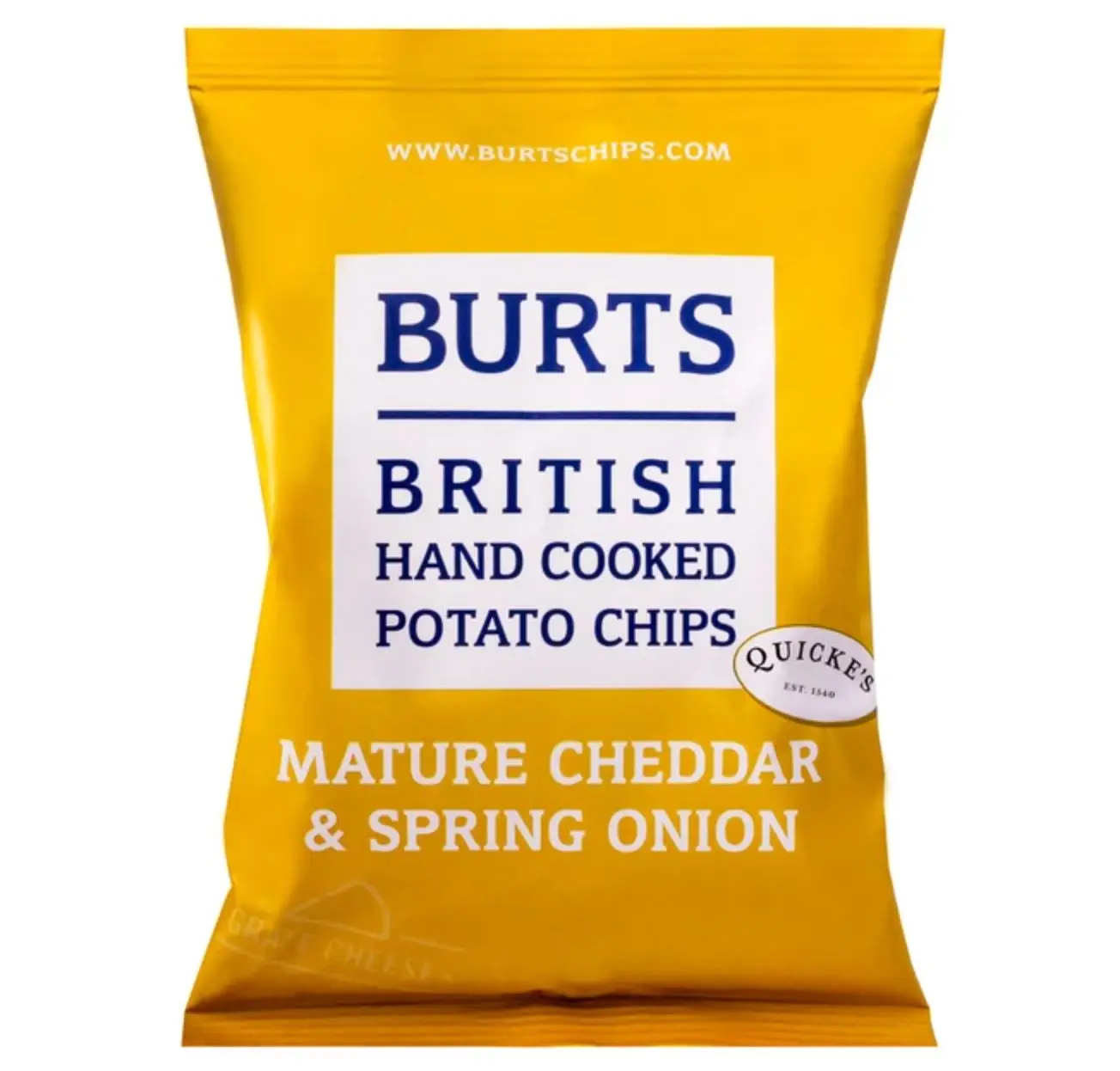 Burts Hand Cooked Mature Cheddar And Spring Onion Potato Chips 150g