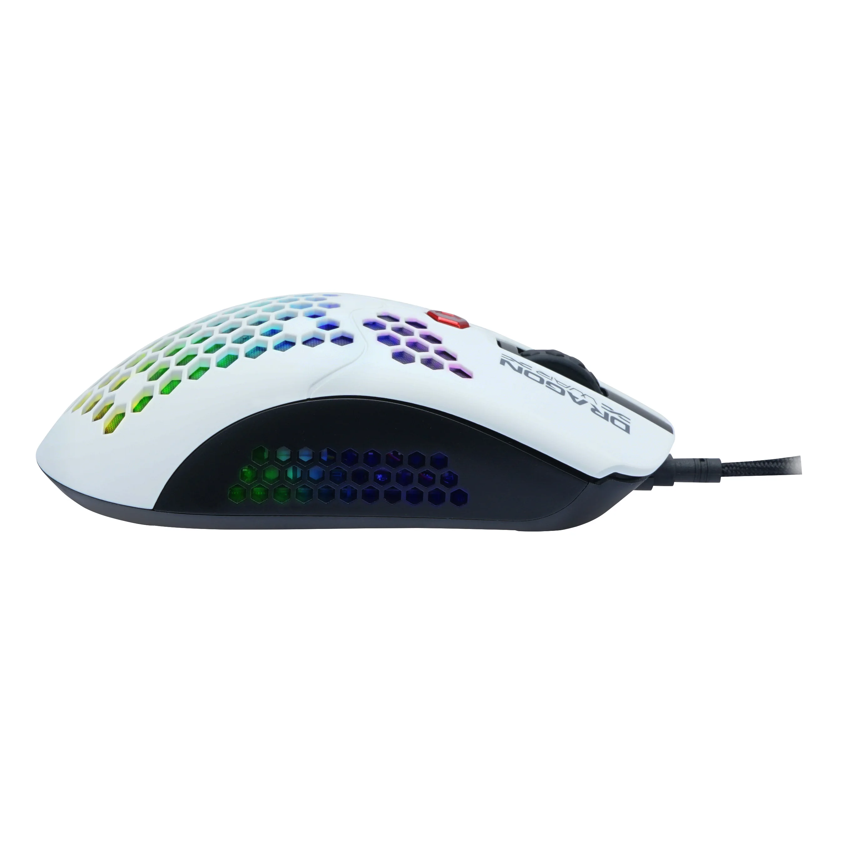 Игровая мышь Dragon War G25 65 г белая версия с легкой сотовой оболочкой ультралегкий кабель Ultraweave Pixart 3325