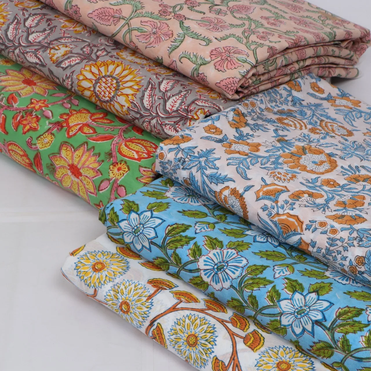 Indian Clothing fabric Hand block printed Designer natural cotton 100% Workwear Running Fabric