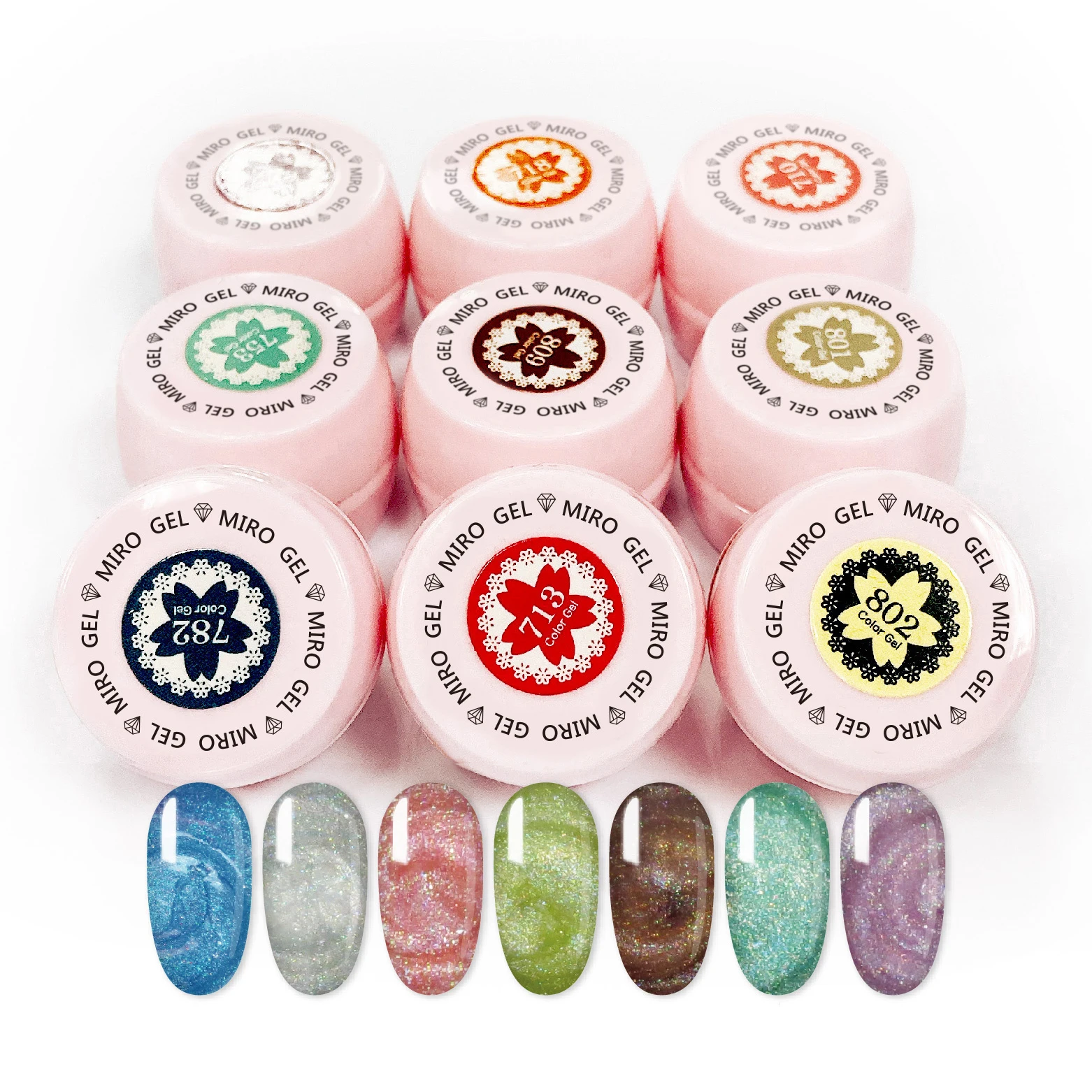 Frenshion Wholesale Supplier colors bottle gel nail polish glitter gel