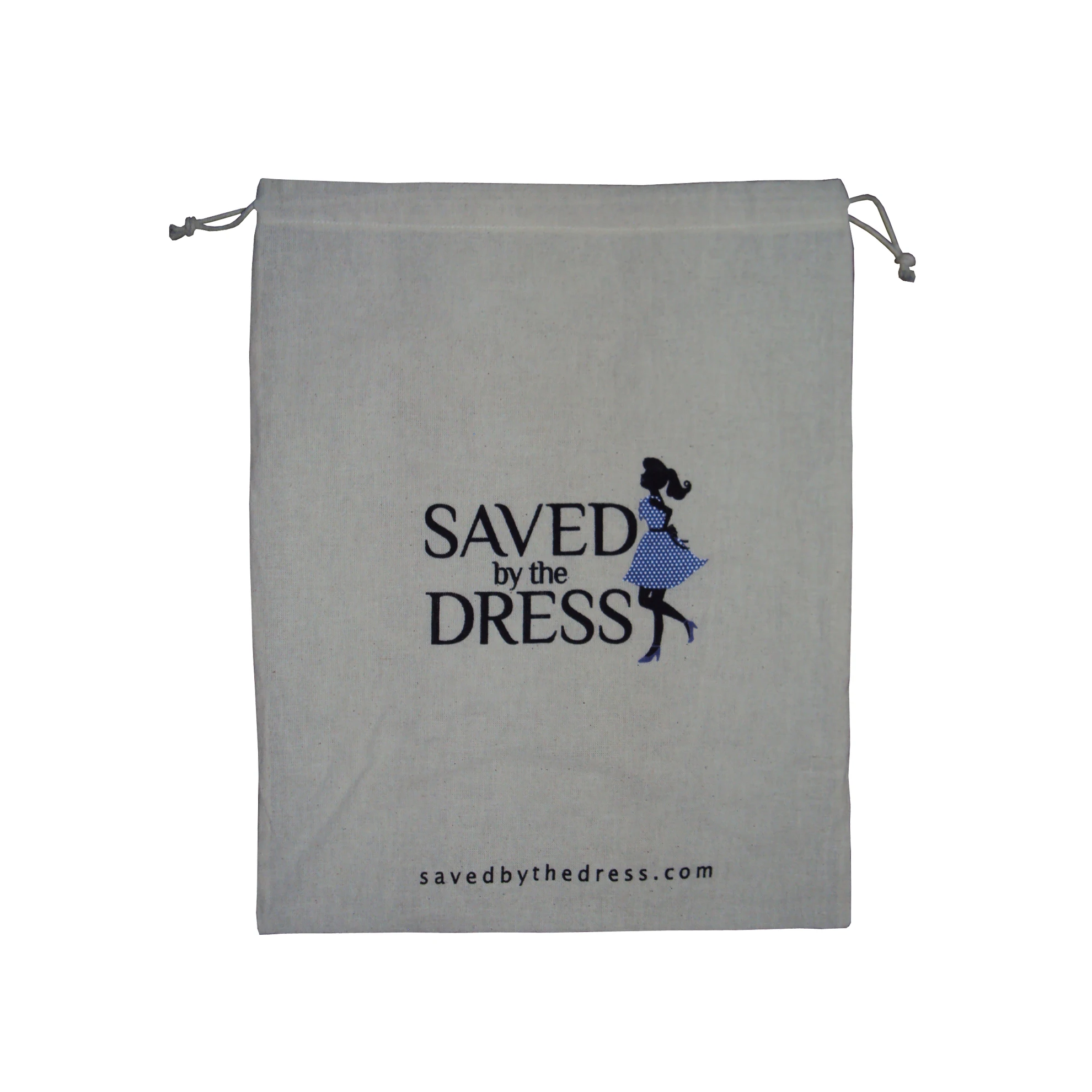 Fairtrade Certified Promotional Cheap Custom Printed Cotton Drawstring Bag