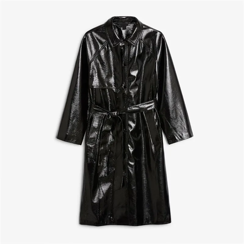 Бренд фитнес высокого качества спортивные Новый шаблон производитель дешевый изготовленный на заказ женские кожаные длинные пальто