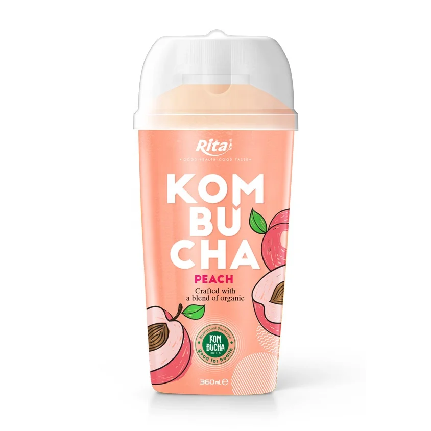 
Manufacturer Private Label Organic Tea 360ml Bottle Black Tea Passion Fruit Flavor Kombucha Tea Dinks 