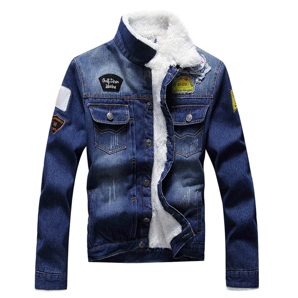 Весна стильный дизайн модная спортивная уличная одежда голубые джинсы мужские джинсовые бейсбольные куртки для мальчиков Отзывы 4 01