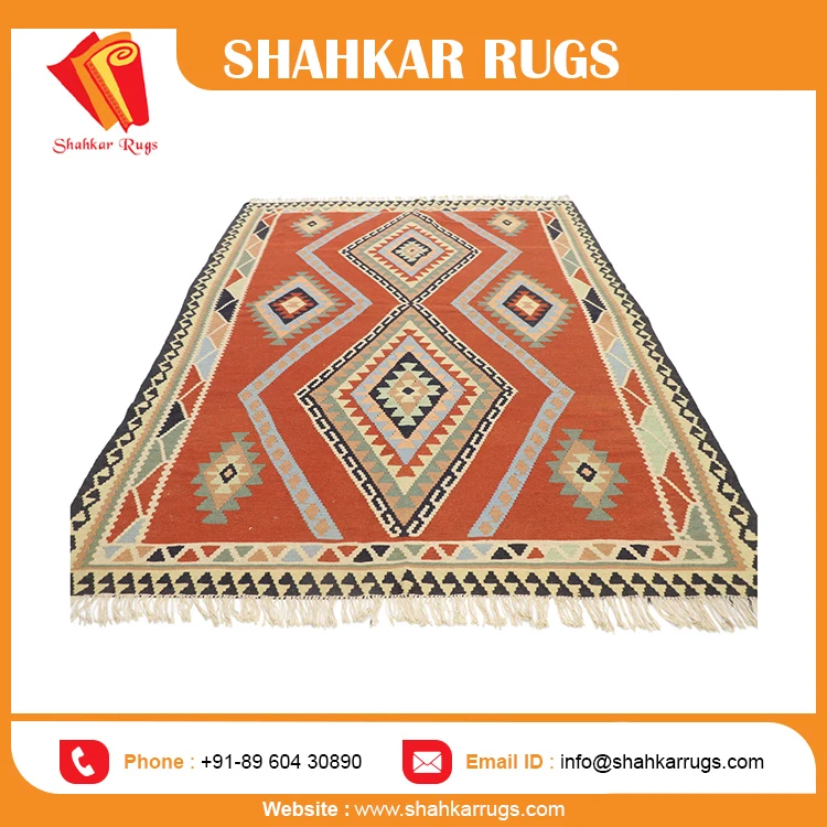 Factory Supply Indian Top Selling New Arrival Custom Design Multi Colour Kilim Carpet Rugs At Wholesale Price