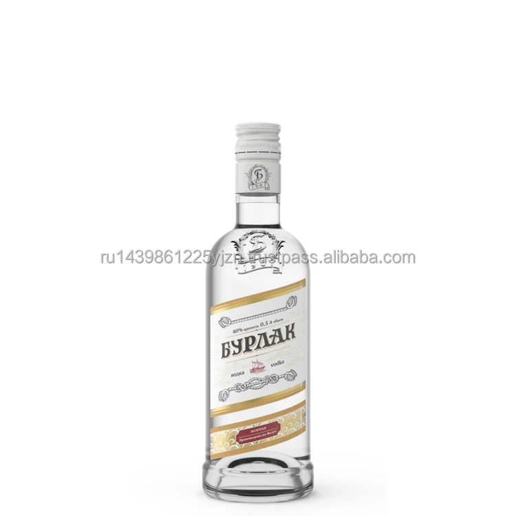 Branded vodka according to classic Russian recipes in compliance with all highest quality standards, vodka bottles