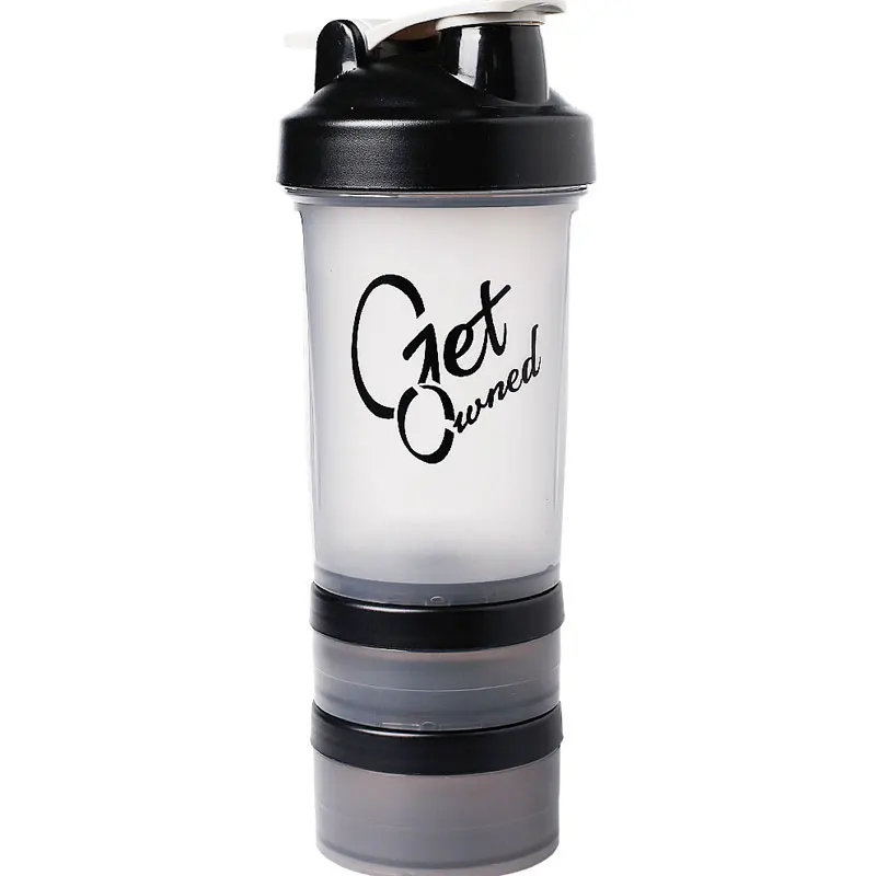 Custom Logo Drinking Powder Clear Anytime Fitness Sport Plastic Gym Water Mixer Protein Bottle Shaker