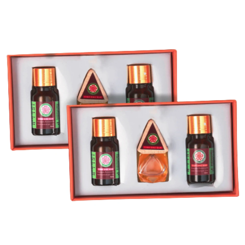 
Combo Car Charm Essential 2 Bottles and Hanging Perfume for Air Refreshening and Decoration with Cinnamon Extract 