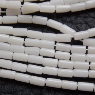 White Coral Smooth Tube Shape Beads Drum Cylinder For Making Jewelry Wholesaler Supplies 100%Natural