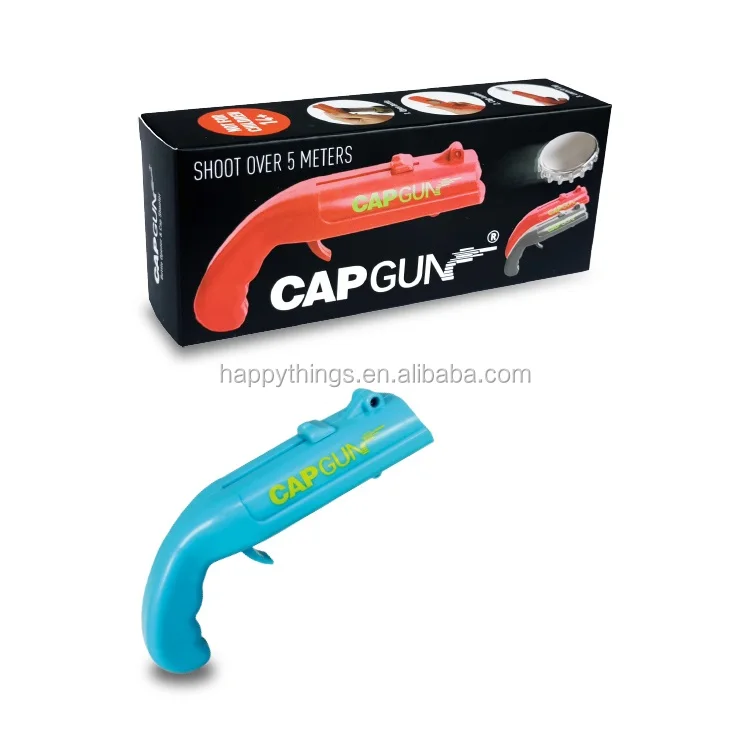 FBA Hot-sale item in Amazon Party Game Novelty Item Cap Gun Launcher Shooter Beer Drink Bottle Opener