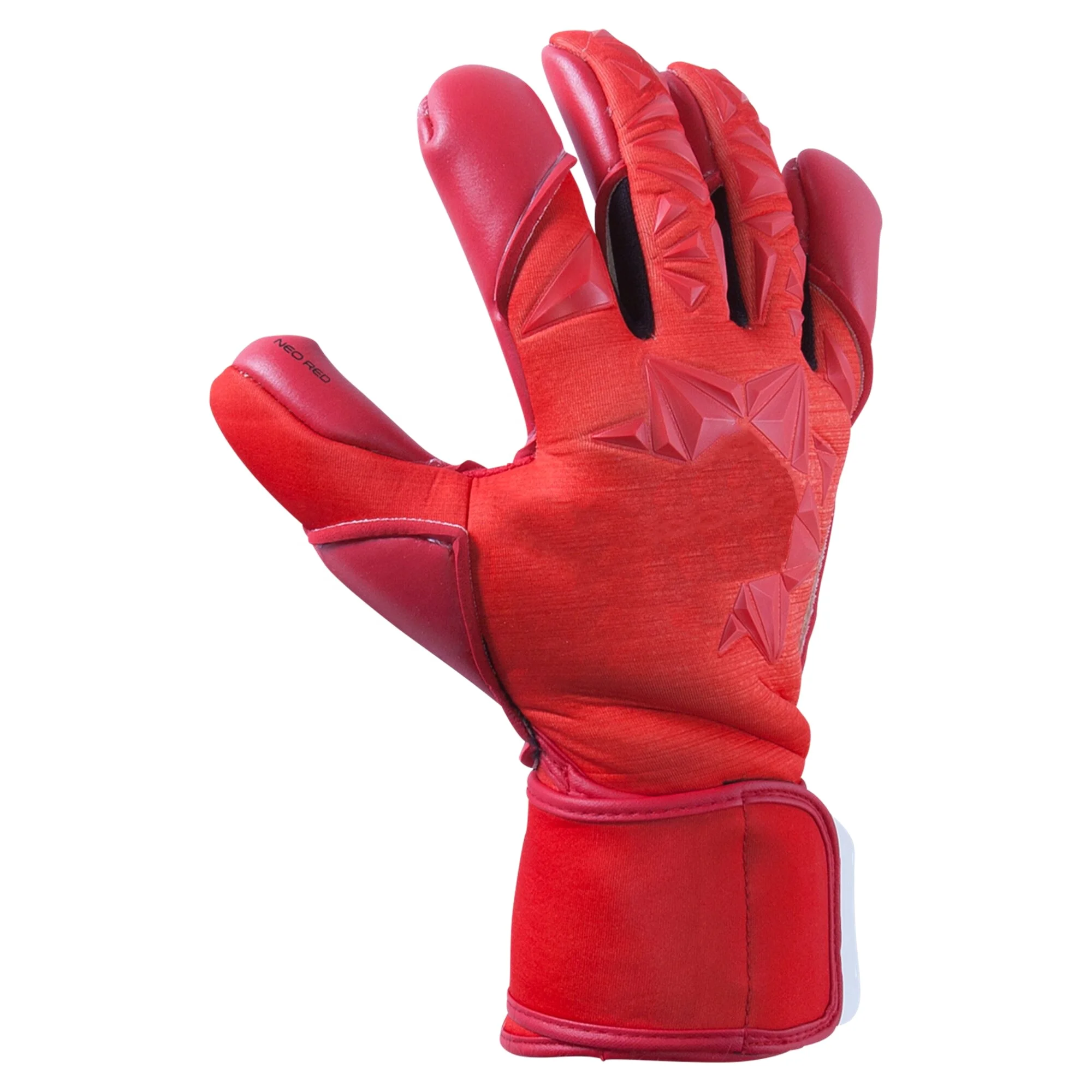 Bright color Latex sport goalkeeper gloves Soccer Goalie Gloves with rubber punch zone hybrid cut German latex professional