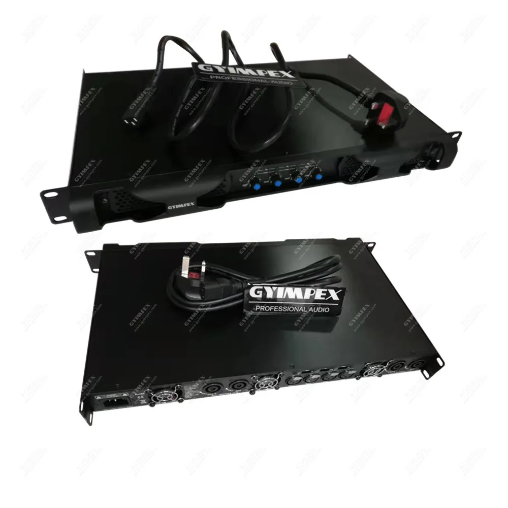 D100 best performance for passive speakers 1U class d digital 4100W Heavy Duty 4 Channel Power Amplifier