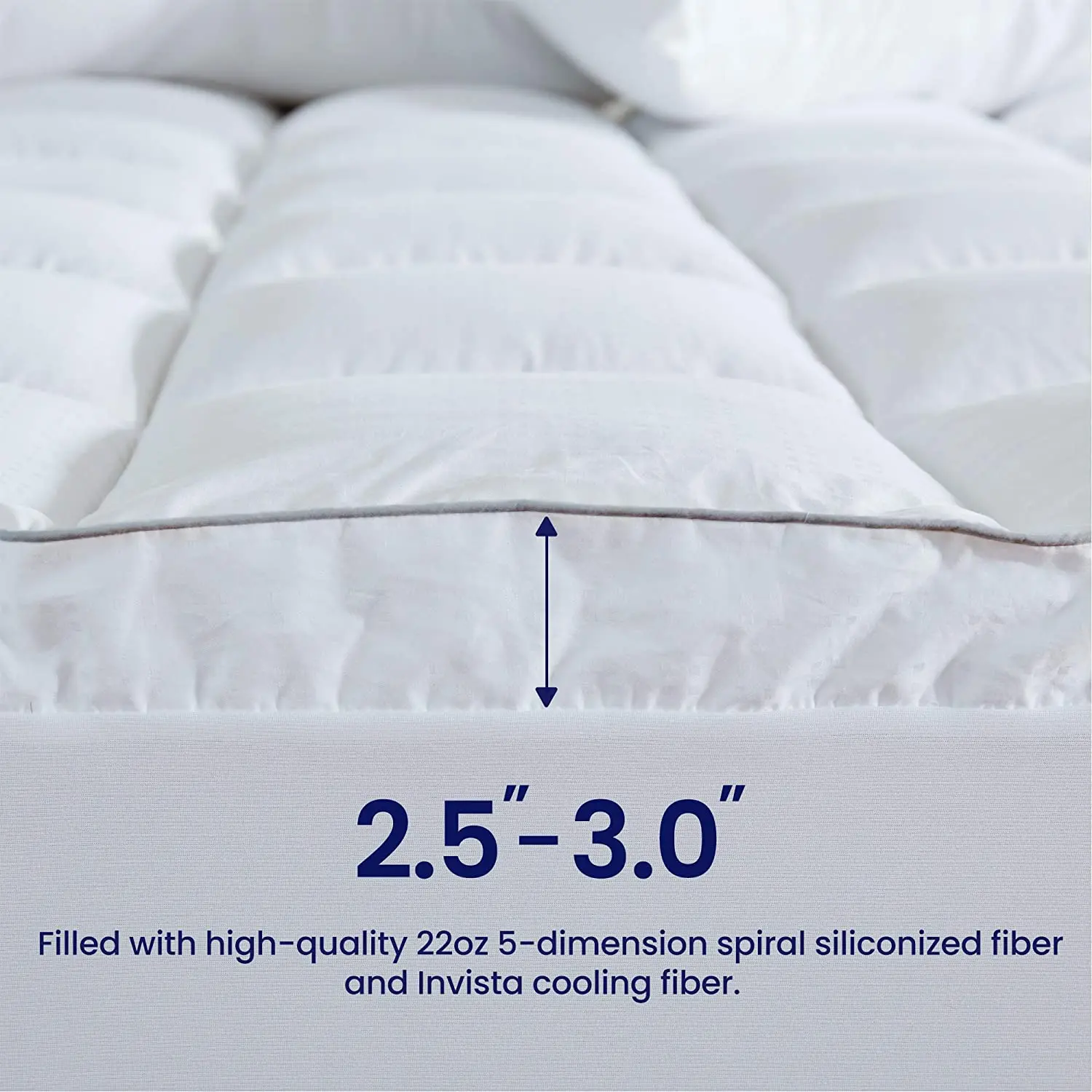 Mattress Pad Cover Cooling Cotton Top Overfilled Extra Thick Soft Down Alternative Topper Quilted Pillow Top Upto 21 inch Deep