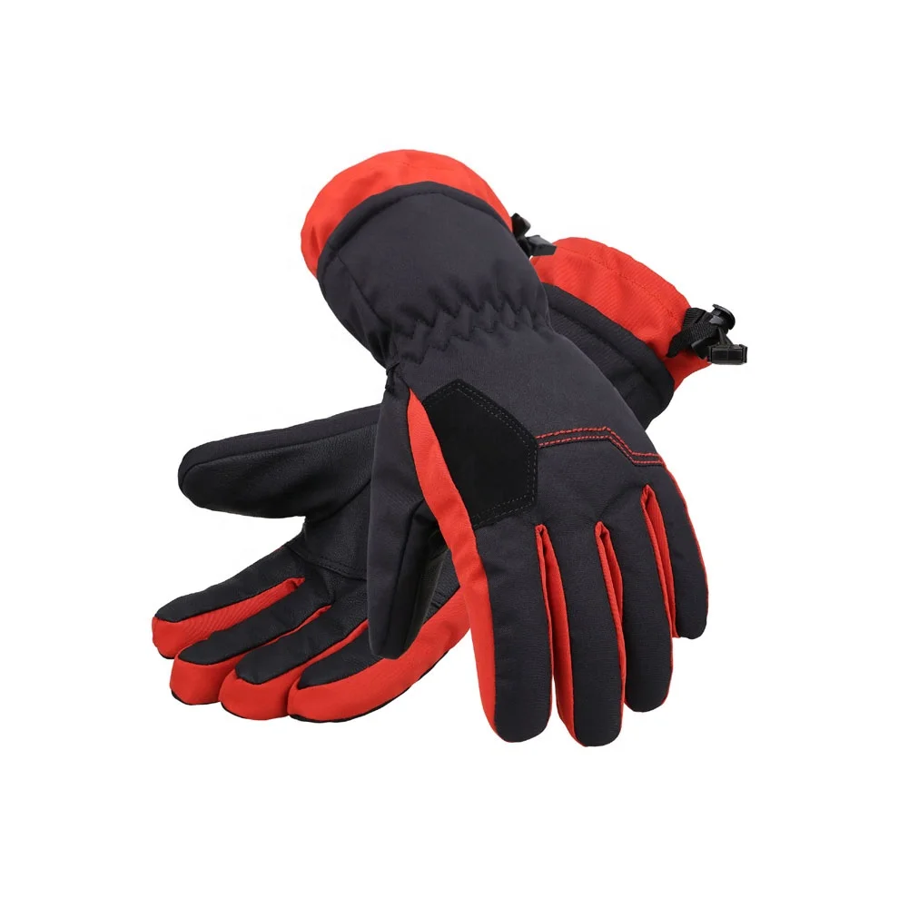 Wholesale best rated pigskin leather men women ski thermal gloves cool design snowboarding snowmobile skiing mittens