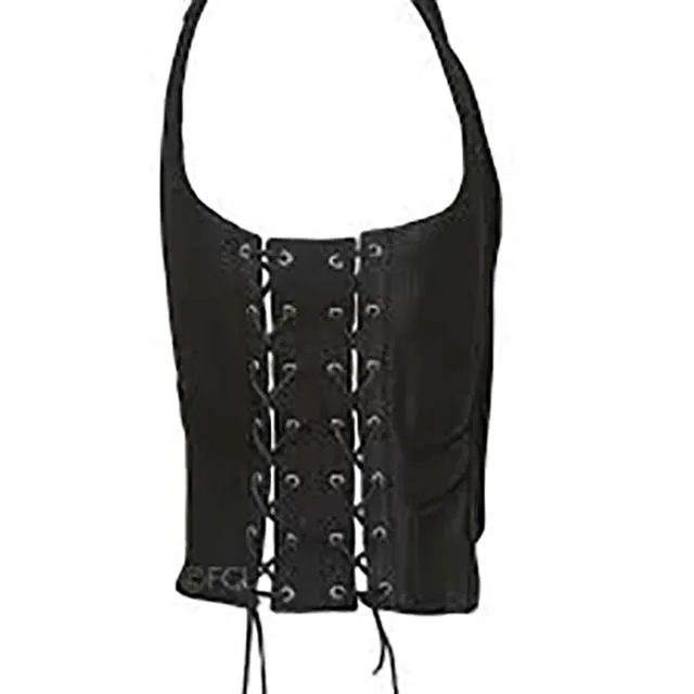 Wholesale Factory Prices of black leather cowboy_vest Ready for Global Shipping