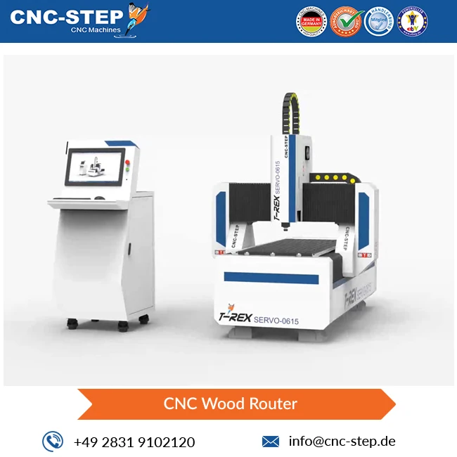 2250x1440x2050 мм высокожесткие сервомоторы T-Rex Servo-0615 CNC деревообрабатывающий станок