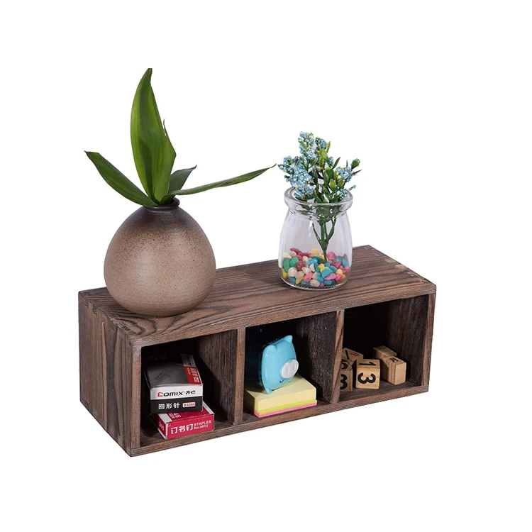 2021 retro country Brown desktop remote control pen pencil Home Office storage boxes wood