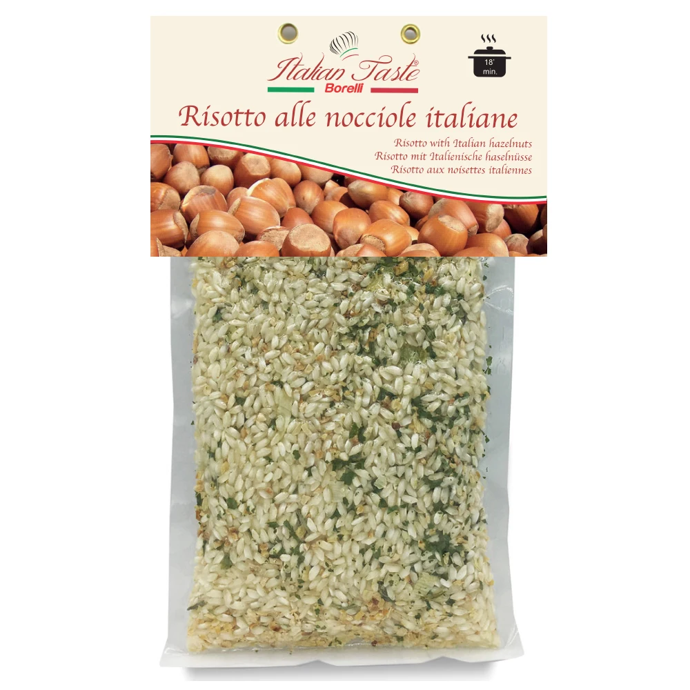 High quality 300 g Risotto with hazelnuts NO GMO wholesale retail ready to be cooked italian rice