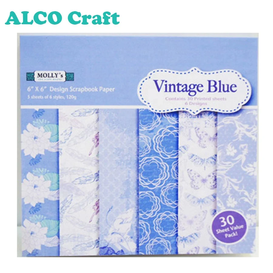 6x6inch custom design printing sheet scrapbook pattern paper