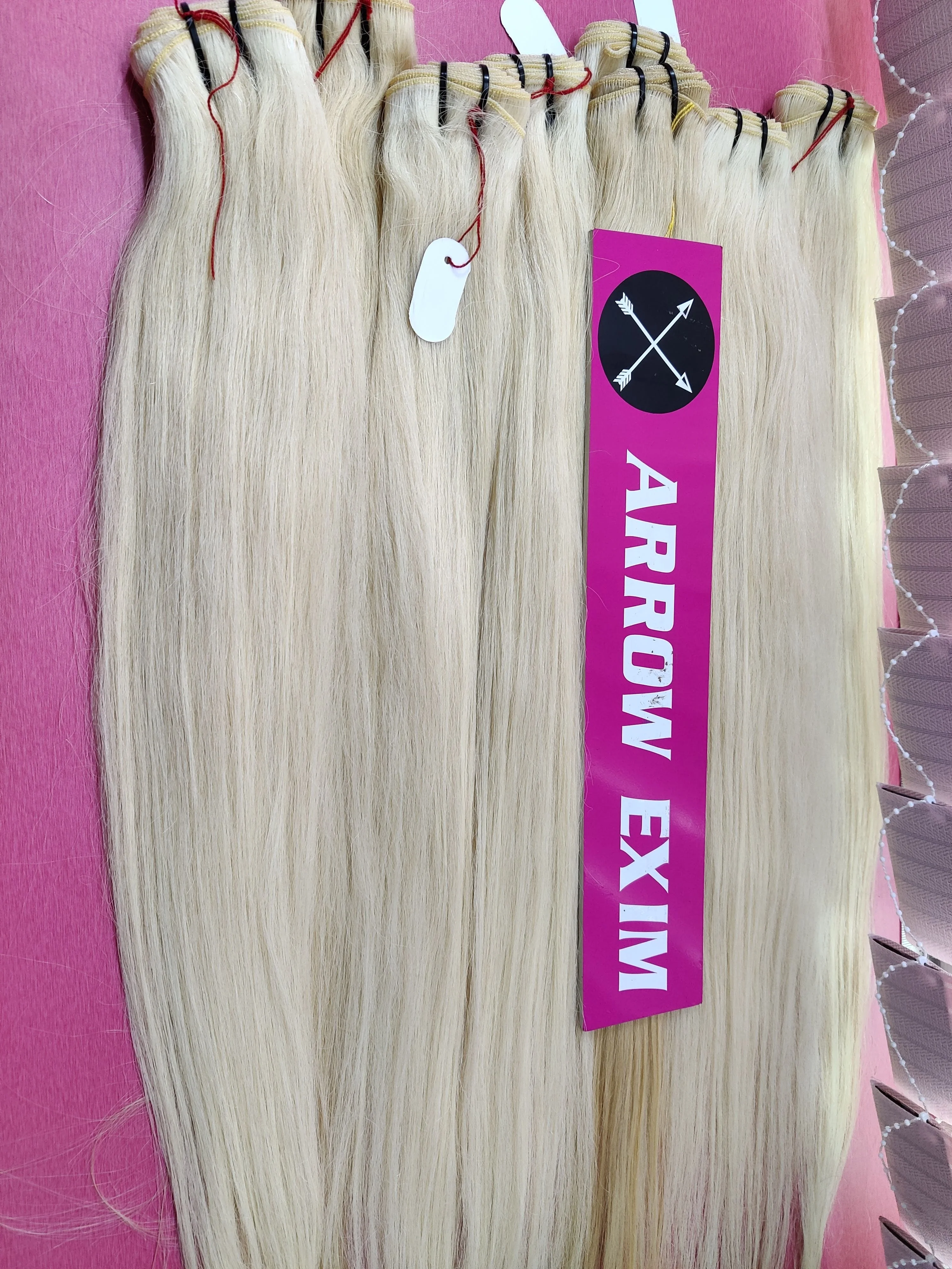 #613 Blonde Human Bundles Straight Blonde Extensions 100% Remy Weaves INDIAN Hair 100% Cuticle Aligned Hair Natural Black
