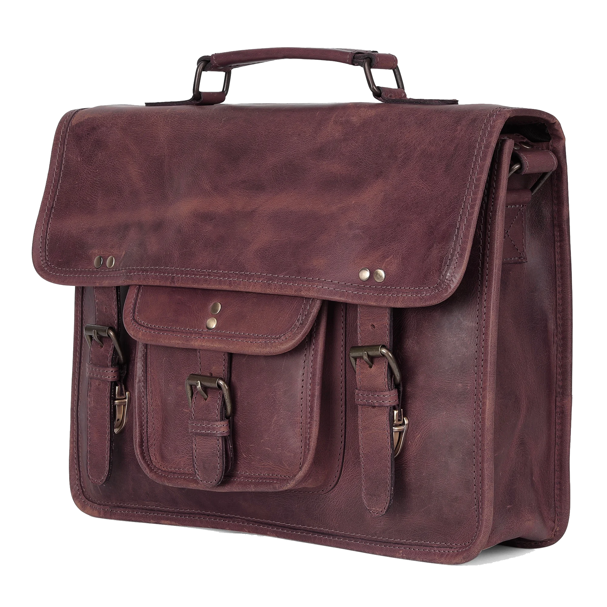 
Genuine Leather Crossbody Messenger Satchel Bag Business Work Laptop Briefcase Office College for Men Women 