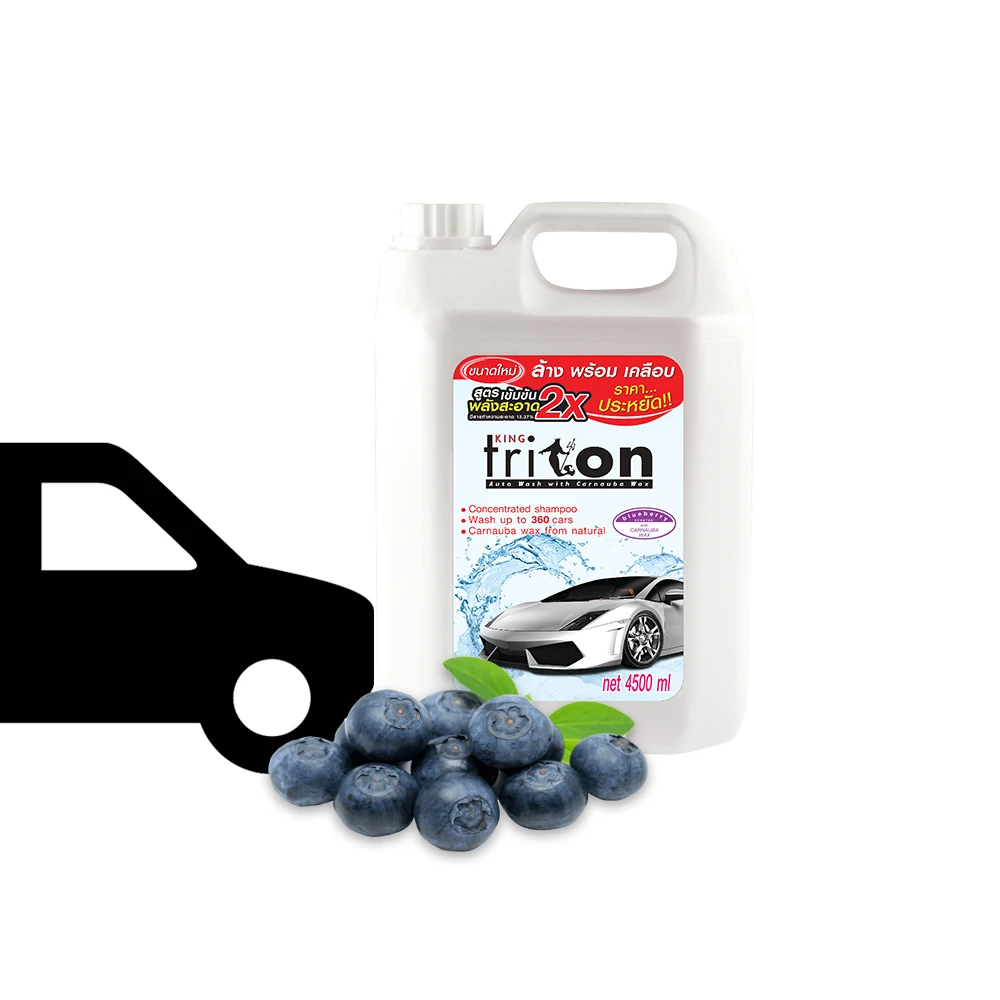 King Triton Concentrated Shampoo with Carnauba Wax for Car Wash Shop Wash up to 360 cars Big Size 4500ml Ozone Fresh Scented