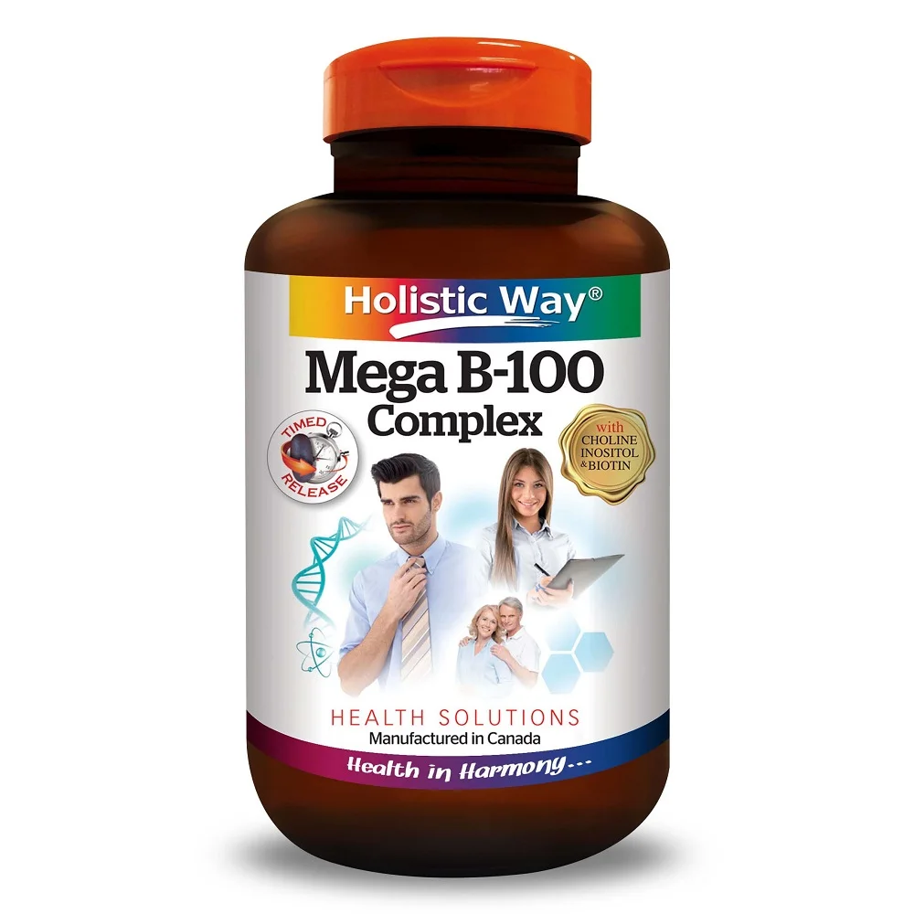 Providing Energy Herbal Supplements Holistic Way Mega B-100 Complex (60 Tablets) Manufactured In Canada