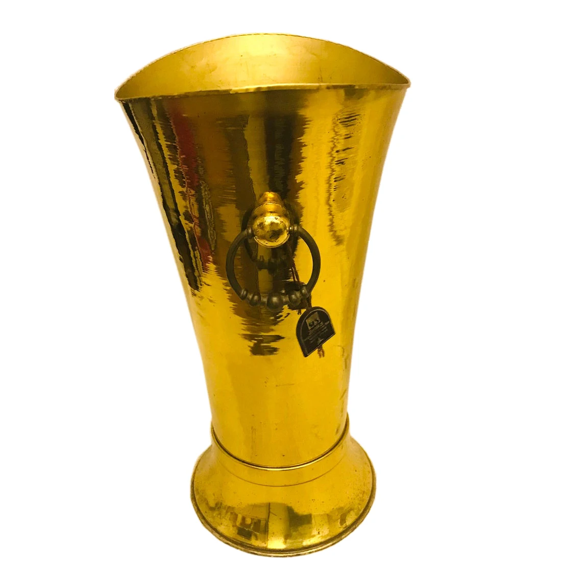 Vintage Brass Umbrella Stand Indoor Antique Finished With Handles Free Standing Rack for Sale