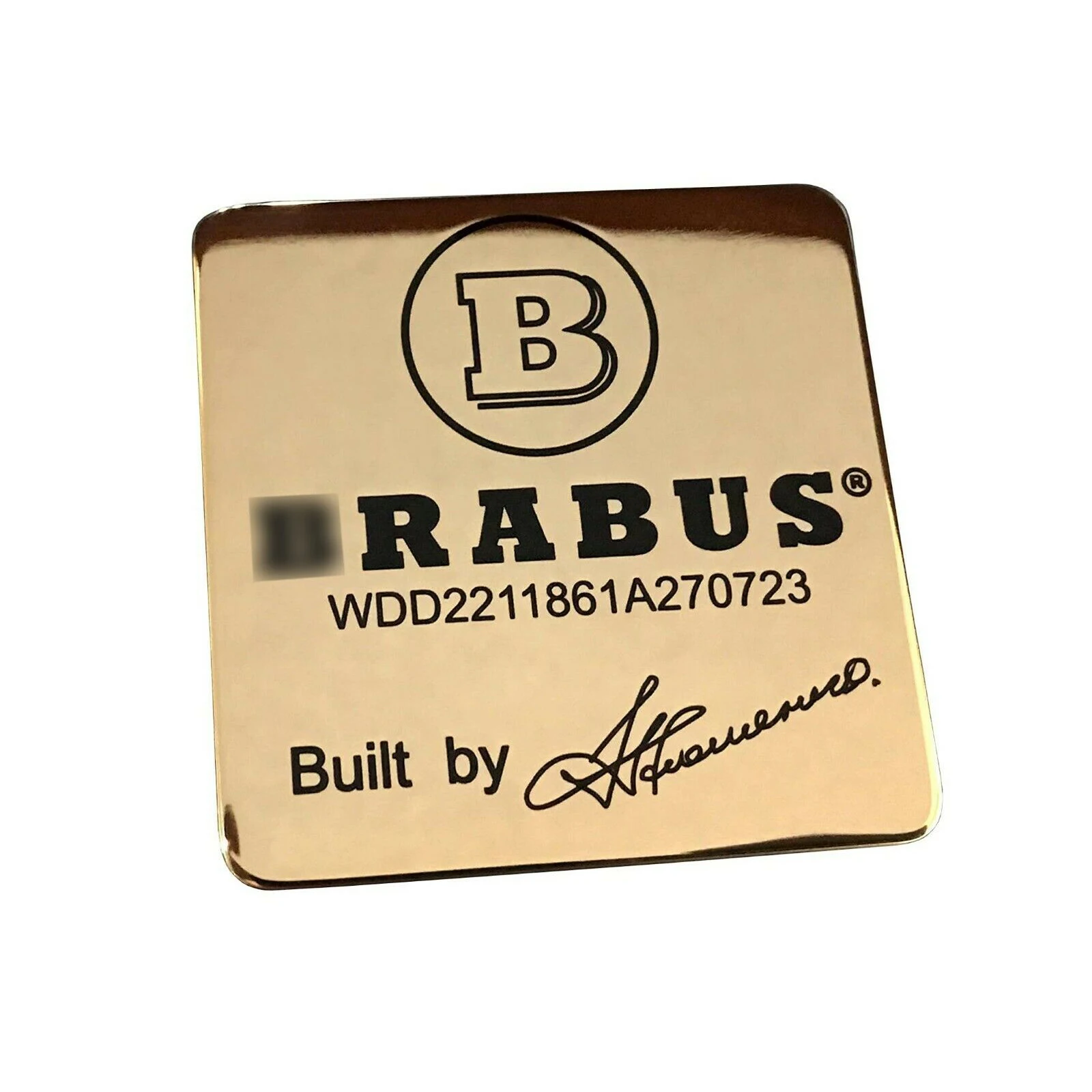 Custom VIN Emblem B-Style Engine Metal Badge fits Mercedes cars 1pc